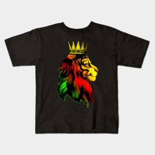 Reggae Rasta Lion Kids T-Shirt